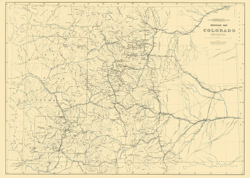 Colorado Drainage - Hayden 1881 Poster Print by Hayden Hayden # COZZ0040