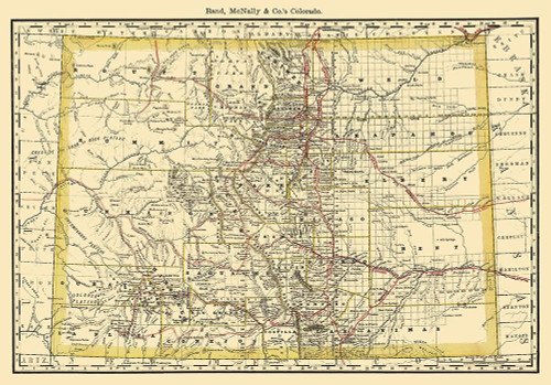 Colorado - Rand McNally 1879 Poster Print by Rand McNally Rand McNally # COZZ0060