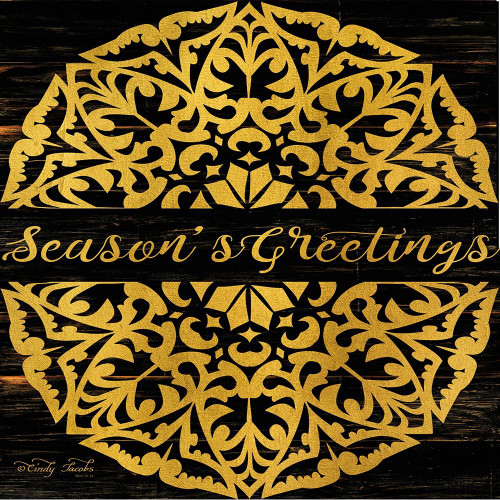 Seasons Greetings Mandala II   Poster Print by Cindy Jacobs # CIN1341
