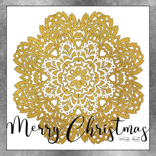 Merry Christmas Mandala   Poster Print by Cindy Jacobs # CIN1342