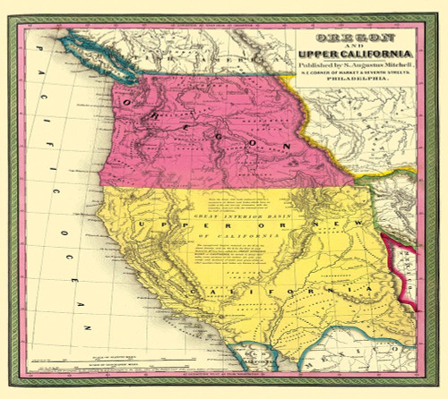 California, Oregon - Mitchell 1846 Poster Print by Mitchell Mitchell # CAZZ0002
