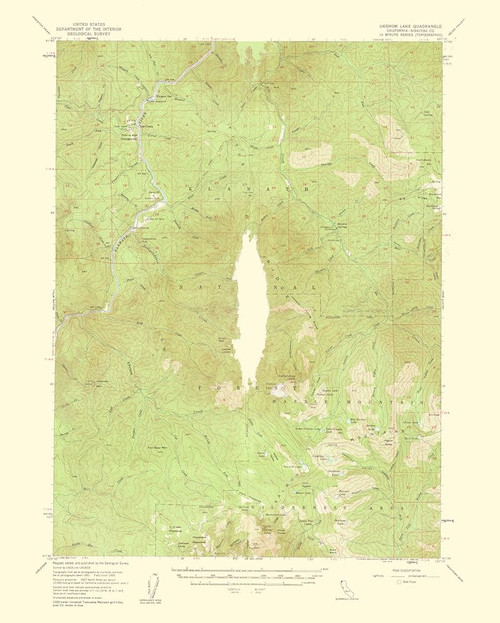 Ukonom Lake California Quad - USGS 1956 Poster Print by USGS USGS # CAUK0001