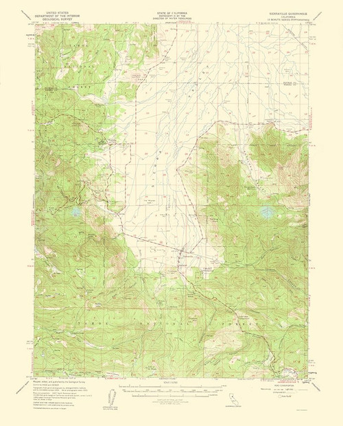 Sierraville California Quad - USGS 1960 Poster Print by USGS USGS # CASI0004