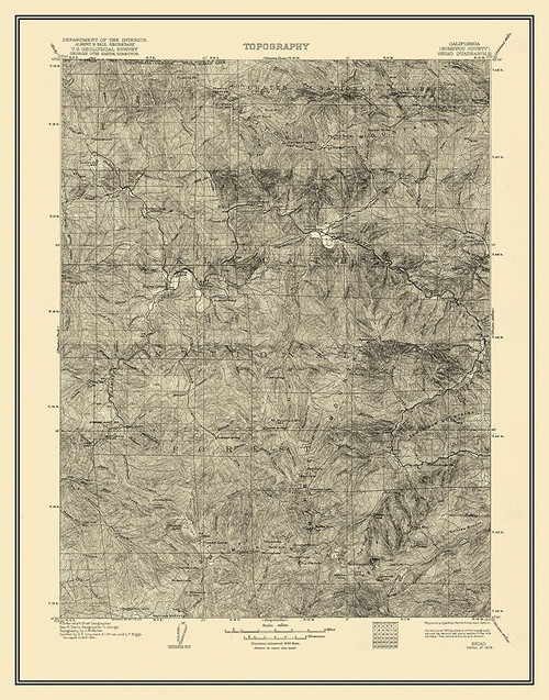 Seiad California Quad - USGS 1922 Poster Print by USGS USGS # CASE0002