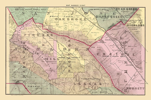 Santa Clara West Central California Landowner Poster Print by Thomas Thomas # CASA0073