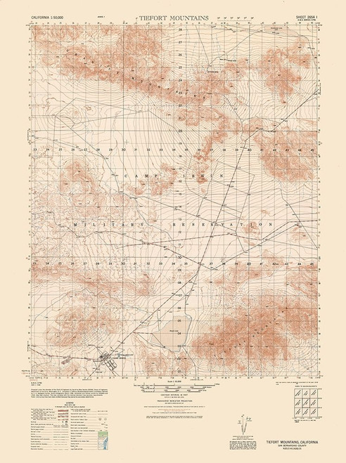 Tiefort Mountains Sheet - US Army 1948 Poster Print by US Army US Army # CATM0001