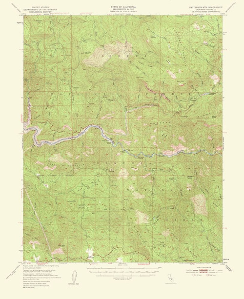 Mt Patterson California Quad - USGS 1956 Poster Print by USGS USGS # CAPA0013 Mt Patterson California Quad - USGS 1956 Poster Print by USGS USGS # CAPA0013