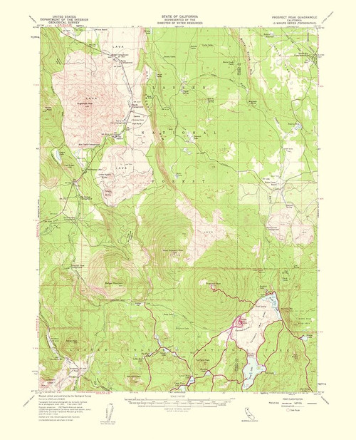 Prospect Peak California Quad - USGS 1956 Poster Print by USGS USGS # CAPR0003