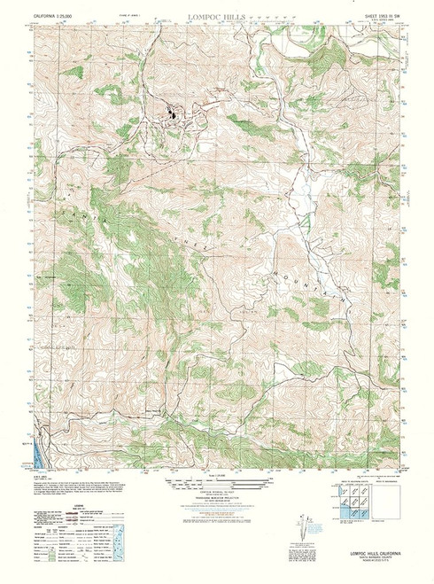 Lompoc Hills Sheet - US Army 1947 Poster Print by US Army US Army # CALH0001