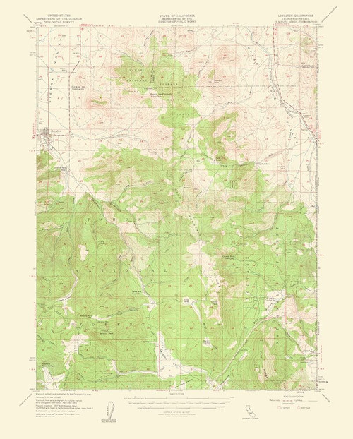 Loyalton California Nevada Quad - USGS 1960 Poster Print by USGS USGS # CALO0020
