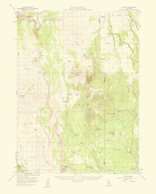 Jellico California Quad - USGS 1959 Poster Print by USGS USGS # CAJE0001