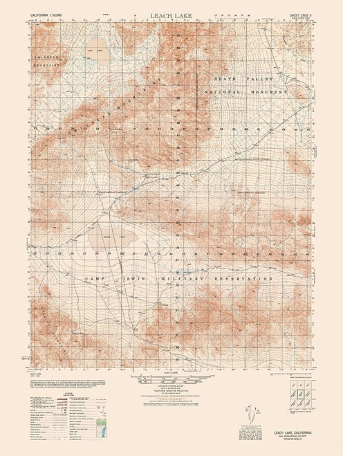 Leach Lake Sheet - US Army 1948 Poster Print by US Army US Army # CALL0001