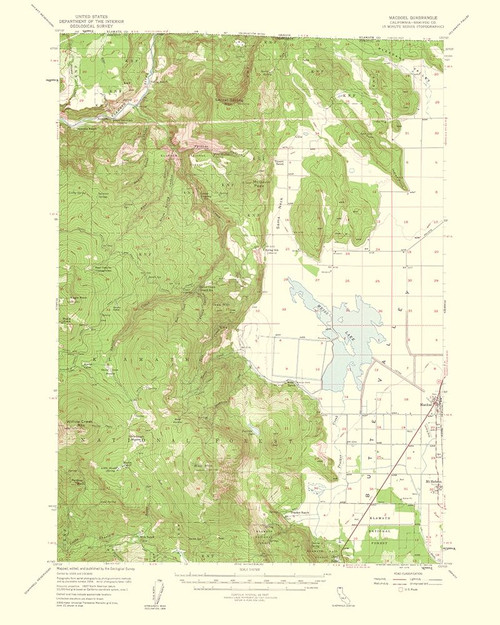 Macdoel California Quad - USGS 1954 Poster Print by USGS USGS # CAMA0008