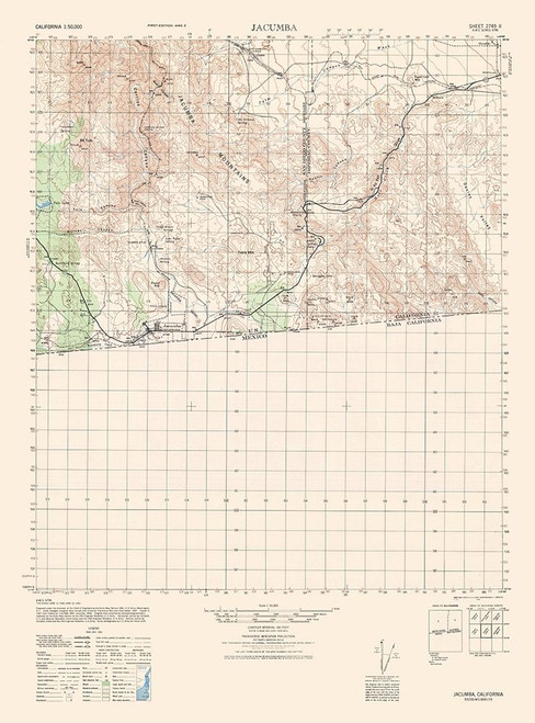 Jacumba Sheet - US Army 1942 Poster Print by US Army US Army # CAJA0003