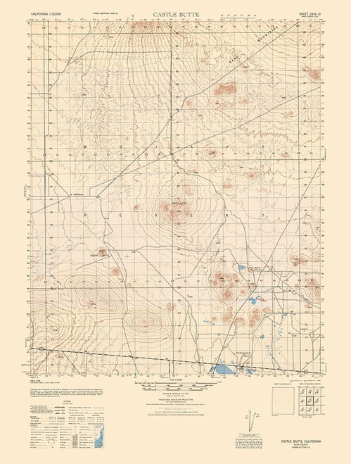 Castle Butte Sheet - US Army  1943 Poster Print by US Army US Army # CACB0001