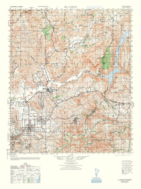El Cajon Sheet - US Army 1948 Poster Print by US Army US Army # CAEC0001