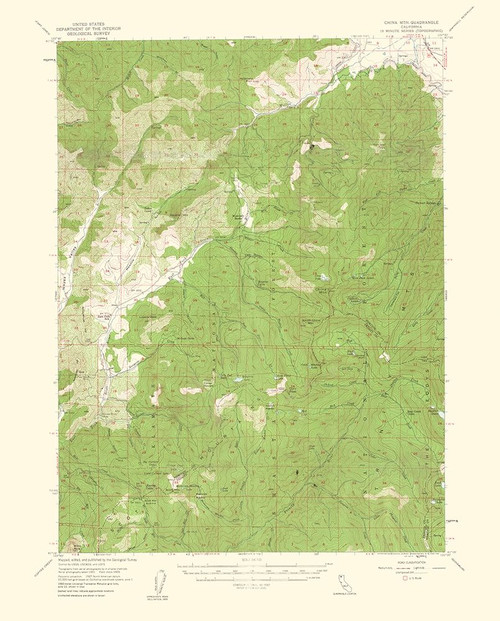 China Mountain California Quad - USGS 1961 Poster Print by USGS USGS # CACH0007