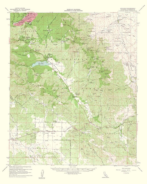 Idyllwild California Quad - USGS 1963 Poster Print by USGS USGS # CAID0001