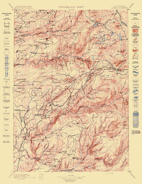 Colfax California Quad - USGS 1898 Poster Print by USGS USGS # CACO0004