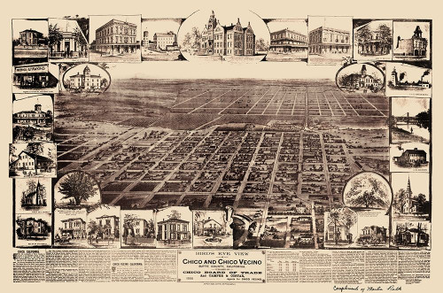 Chico, Chico Vecino California - Schmidt 1888 Poster Print by Schmidt Schmidt # CACH0004