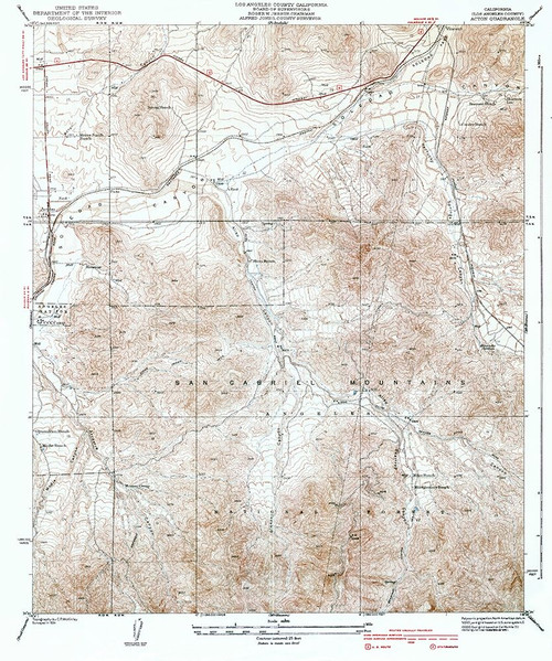 Acton California Quad - USGS 1939 Poster Print by USGS USGS # CAAC0001