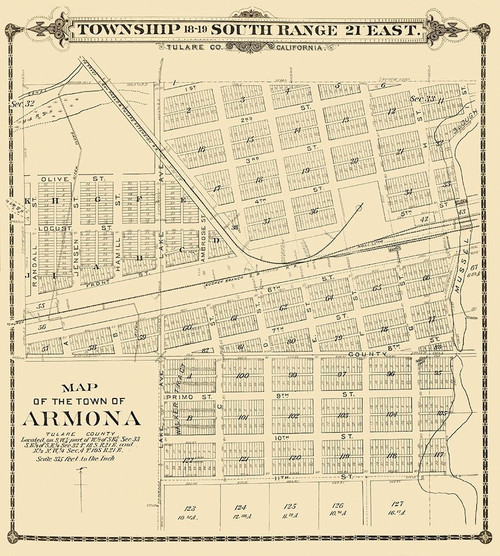 Armona California - Thompson 1892 Poster Print by Thompson Thompson # CAAR0002