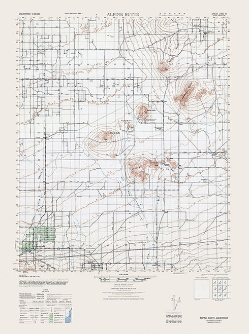Alpine Butte Sheet - US Army 1943 Poster Print by US Army US Army # CAAB0002