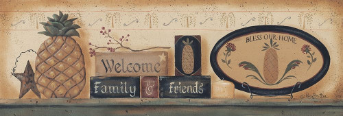 Welcome Family & Friends Poster Print by Pam Britton # BR273B