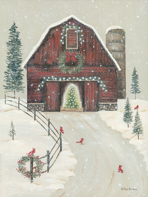 Holiday Barn Poster Print by Pam Britton # BR496