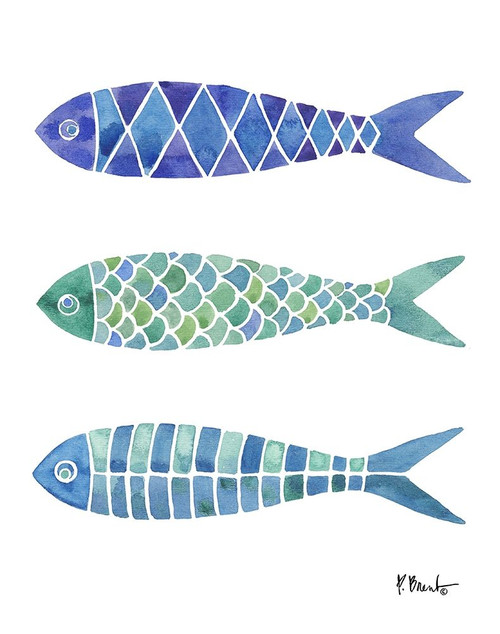 Baltic Fish Line II Poster Print by Paul Brent # BNT1525