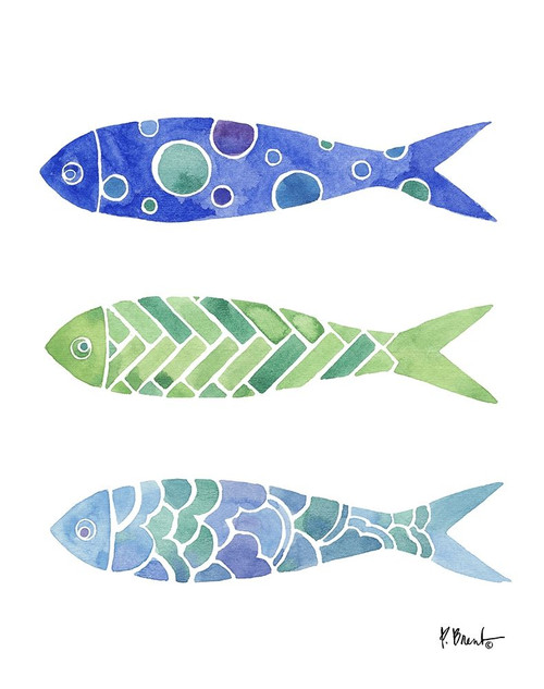 Baltic Fish Line I Poster Print by Paul Brent # BNT1524