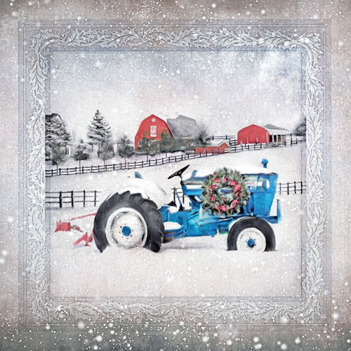 Christmas Tractor Poster Print by Bluebird Barn Bluebird Barn # BLUE467