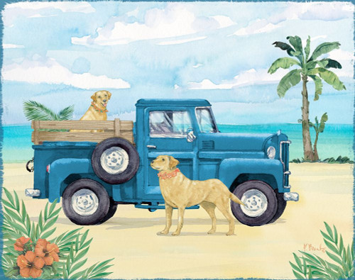 Beach Truck I Poster Print by Paul Brent # BNT1497