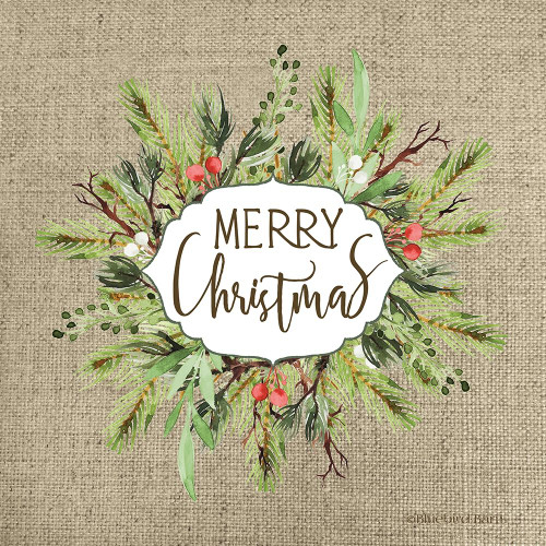 Merry Christmas Greenery II    Poster Print by Bluebird Barn Bluebird Barn  # BLUE370