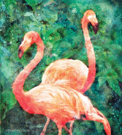 Flamingos     Poster Print by Bluebird Barn Bluebird Barn # BLUE214