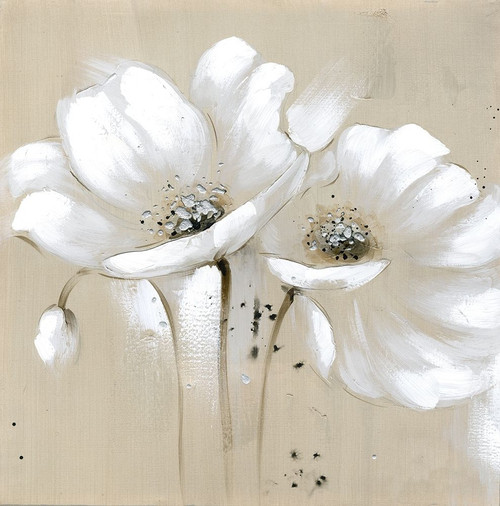 White abstract wild flowers Poster Print by Atelier B Art Studio Atelier B Art Studio # BEGFLO26