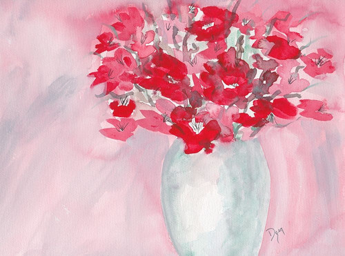 Cherry Blossom Bouquet Poster Print by Beverly Dyer # BDRC195