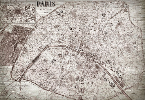 Map of Paris Poster Print by Ann Bailey # BARC059A