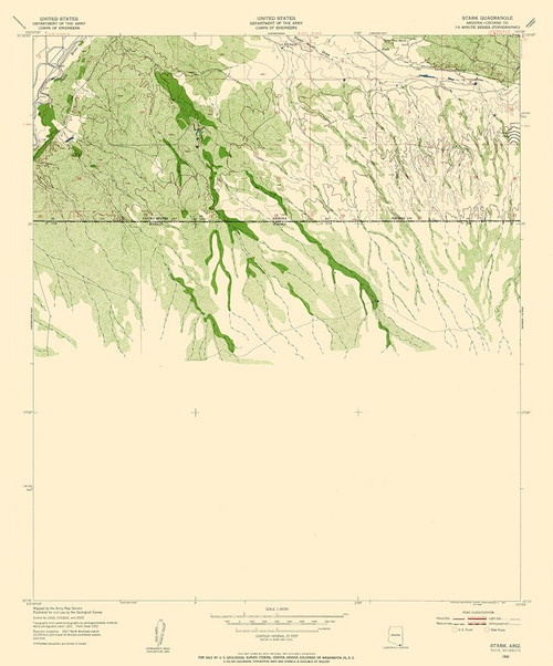 Stark Arizona Quad - USGS 1952 Poster Print by USGS USGS # AZST0001