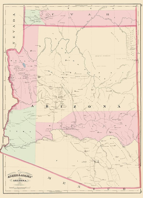 Arizona - Asher  1874 Poster Print by Asher Asher # AZZZ0017