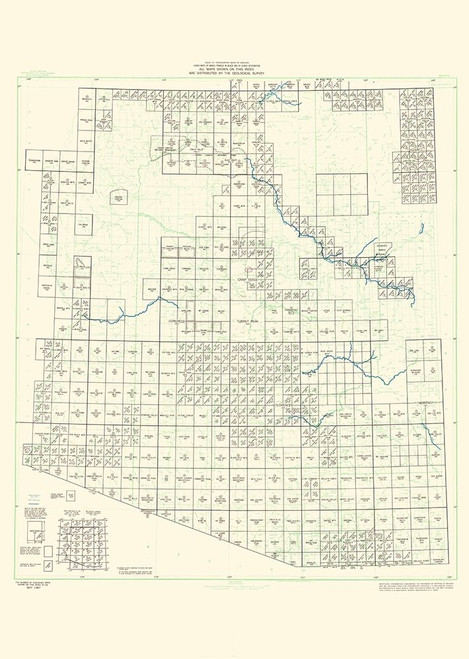 Arizona Arizona Sheet - USGS 1967 Poster Print by USGS USGS # AZZZ0026