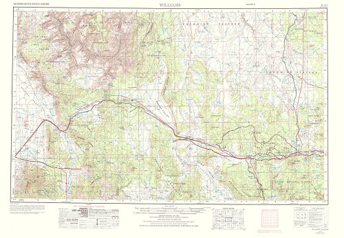 Williams Arizona Sheet - USGS 1972 Poster Print by USGS USGS # AZWI0001