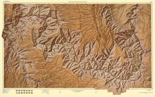 Grand Canyon Arizona - USGS 1962 Poster Print by USGS USGS # AZGR0011