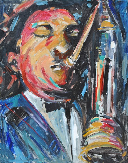 Sax Man Poster Print by Allayn Stevens # AS20048