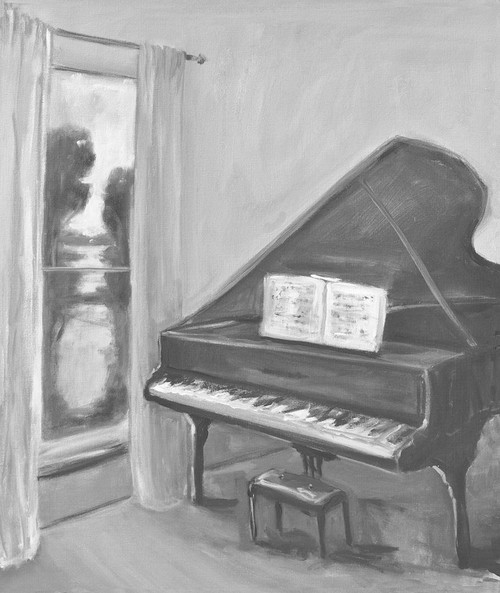 Piano -2 BW Poster Print by Allayn Stevens # AS20039