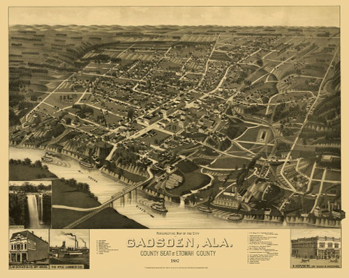 Gadsden Alabama - Beck 1887 Poster Print by Beck Beck # ALGA0001