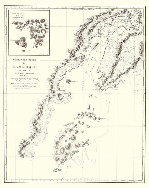 Alaska Southern Part - Depot de la Marine 1828 Poster Print by Depot de la Marine Depot de la Marine # AKZZ0022