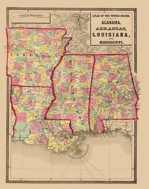 Map: Railroad, 1864. /N'Railway And County Map Of The Southern