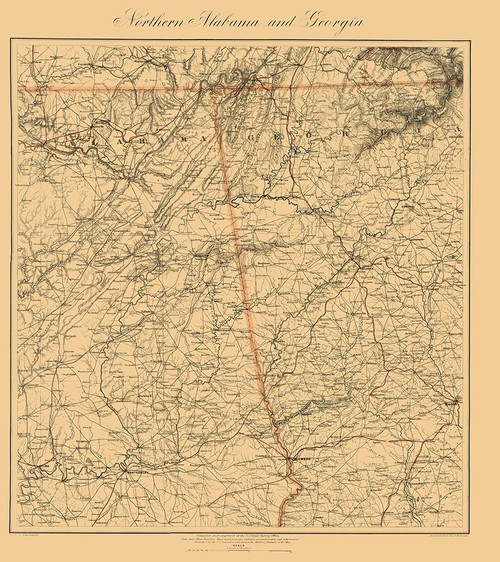 Northern Alabama, Georgia - Krebs 1864 Poster Print by Krebs Krebs # ALZZ0020