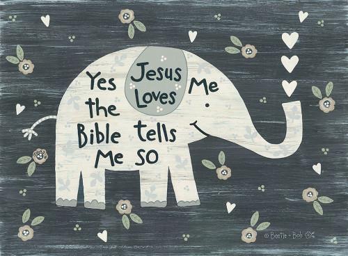 Jesus Loves Me Elephant      Poster Print by Annie LaPoint # ALP1964